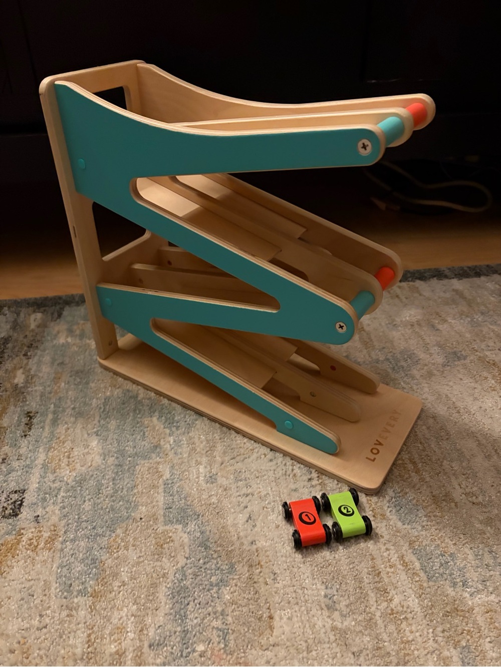 Lovevery Race and Chase Car Ramp - Adventurer Set 16, 17, 18mo - Montessori
